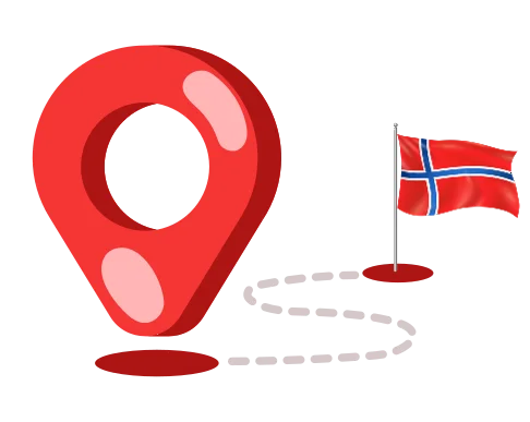 Norge lokasjon illustrasjon